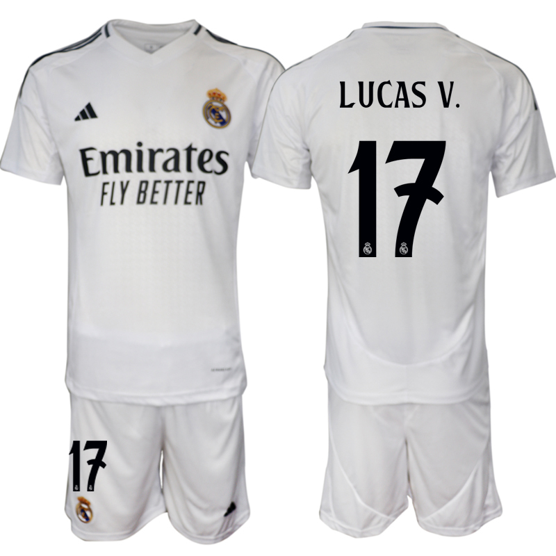 Men 2024-2025 Club Real Madrid home White #17 Soccer Jersey->real madrid jersey->Soccer Club Jersey